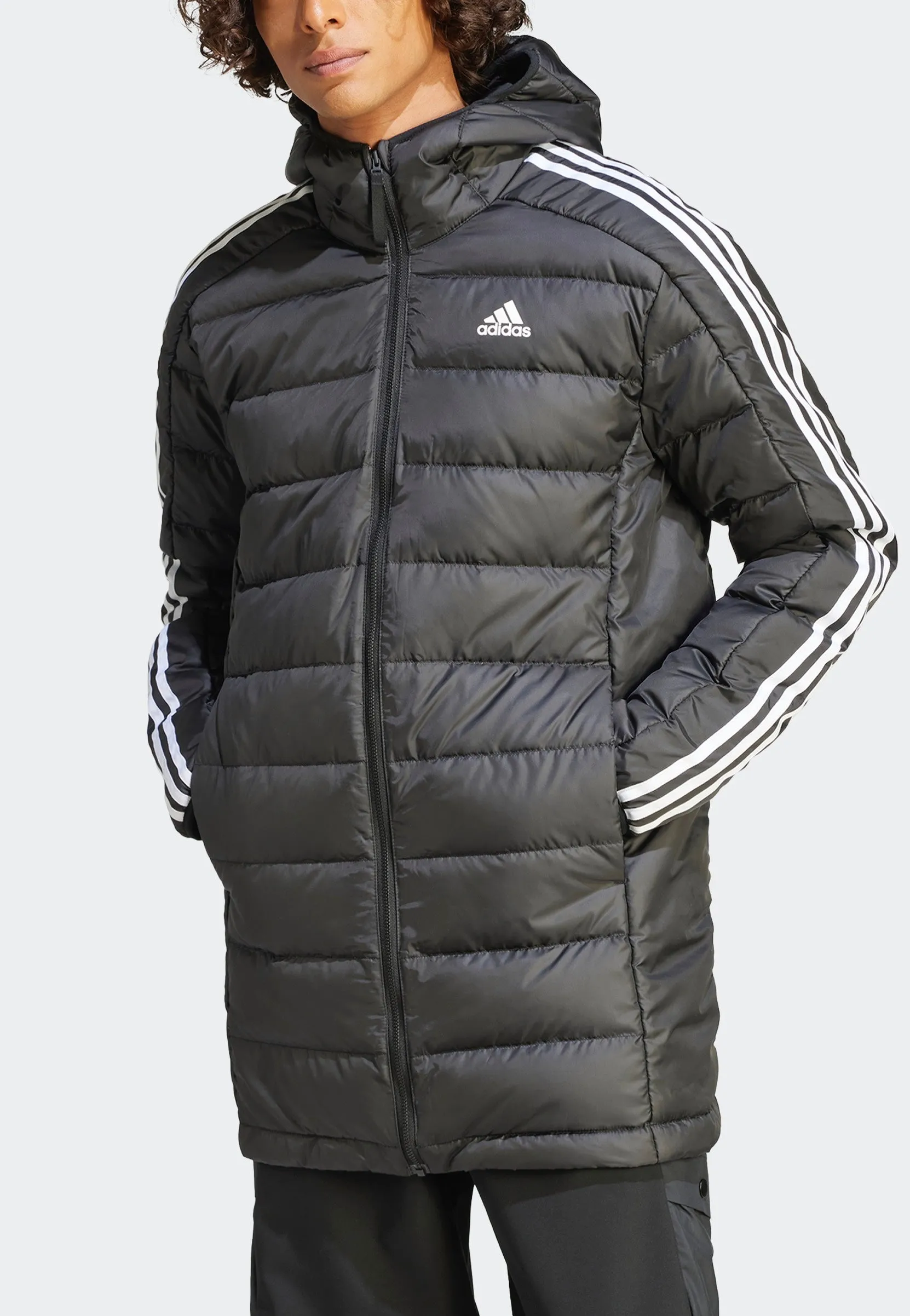 Adidas - Essentials 3S Light Down Hooded Black - Jacket