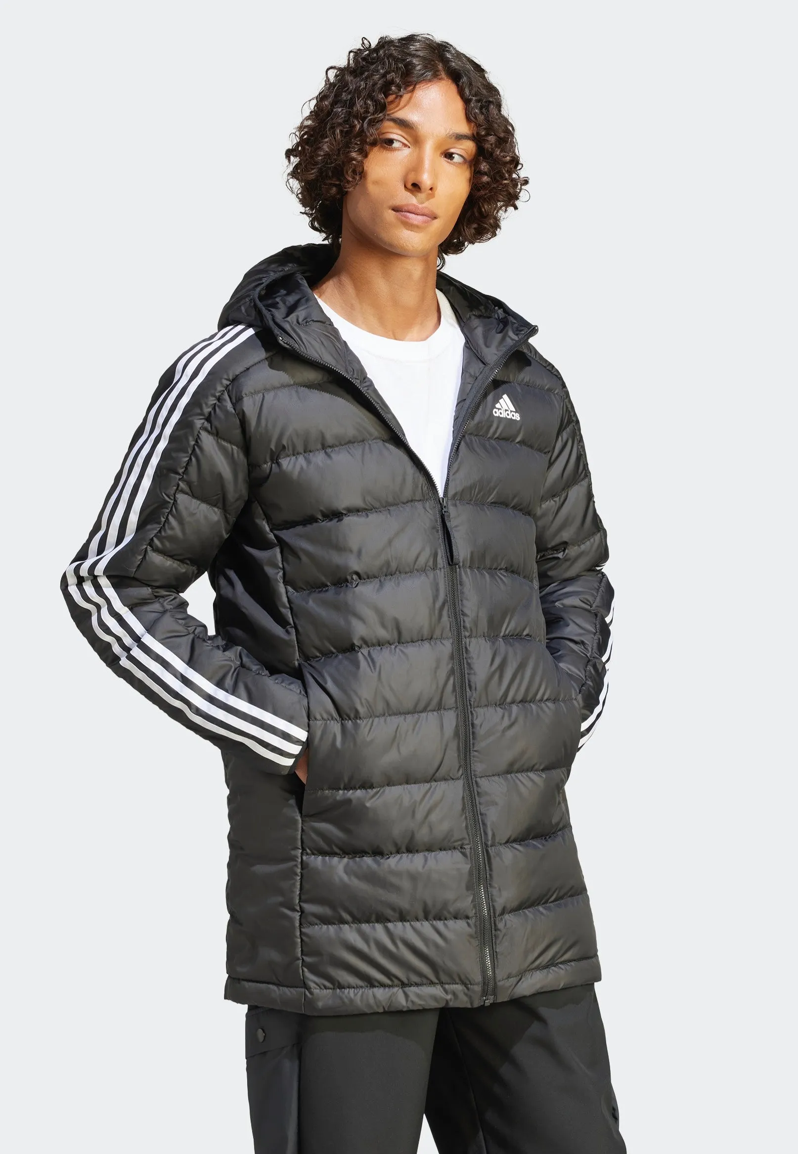 Adidas - Essentials 3S Light Down Hooded Black - Jacket