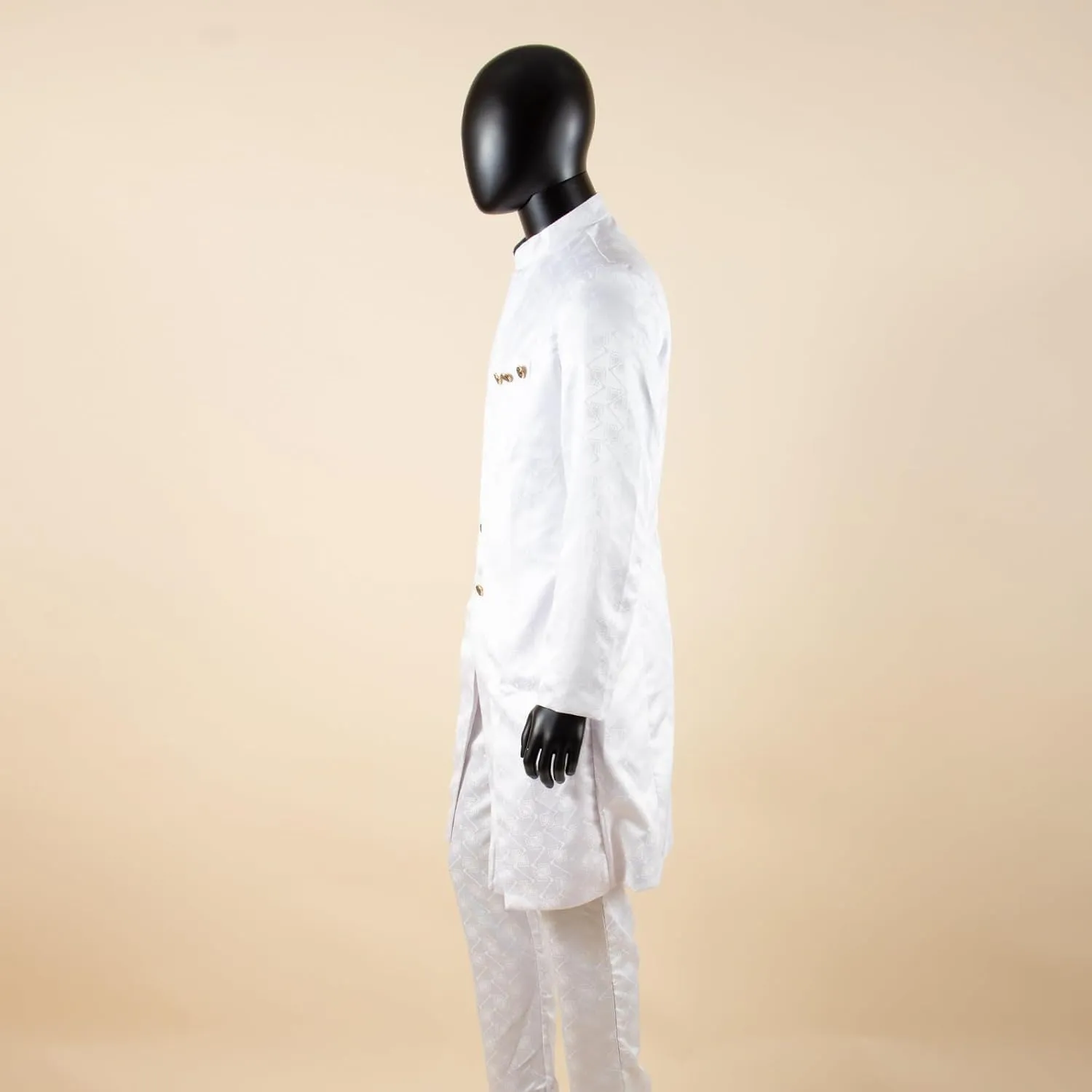African Clothes for Men Dashiki Slim Fit Jacket and Trousers Set Formal Attire for Wedding
