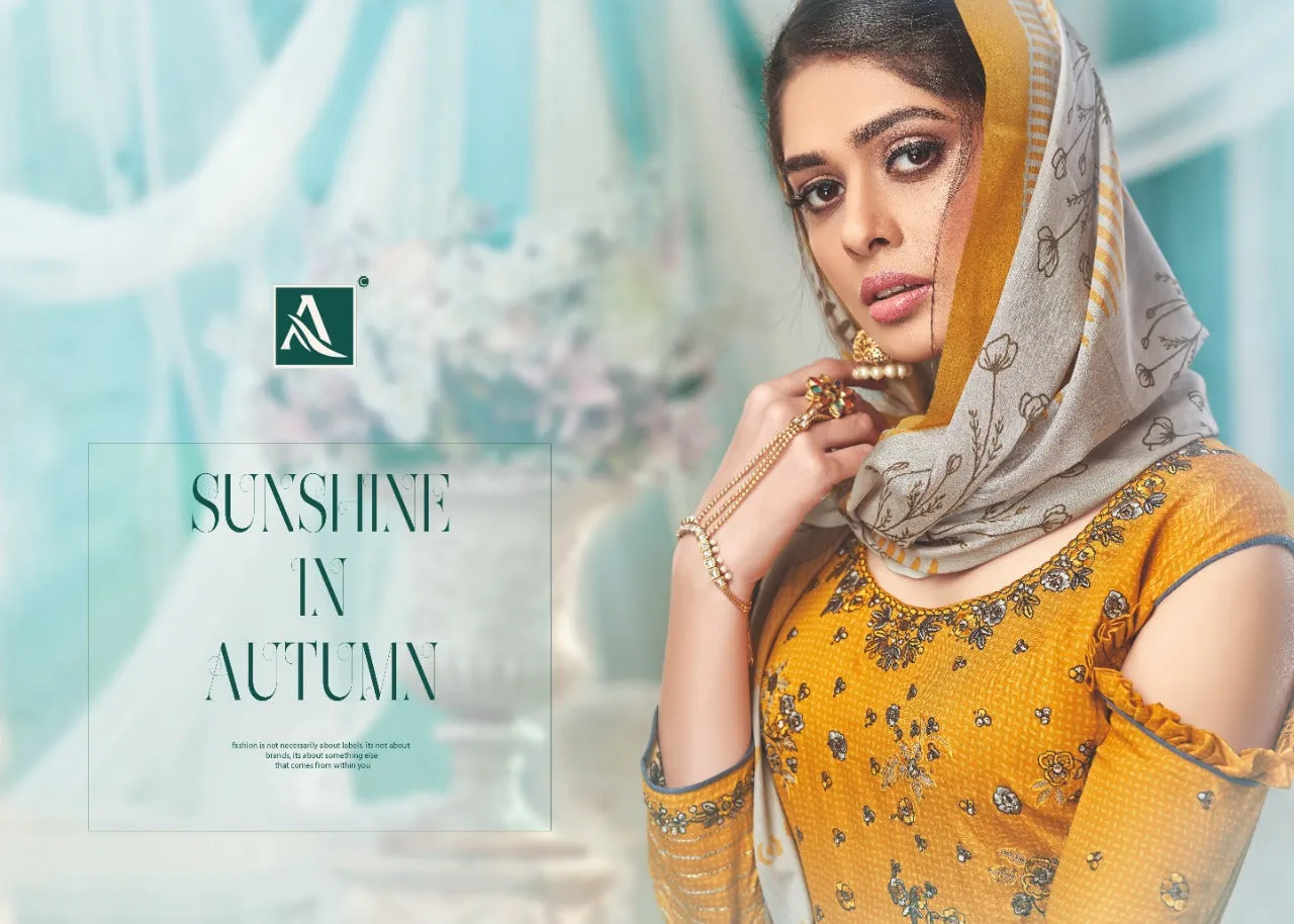 Alok Suits Preseents Kalash Designer Jam Cotton Dress Material