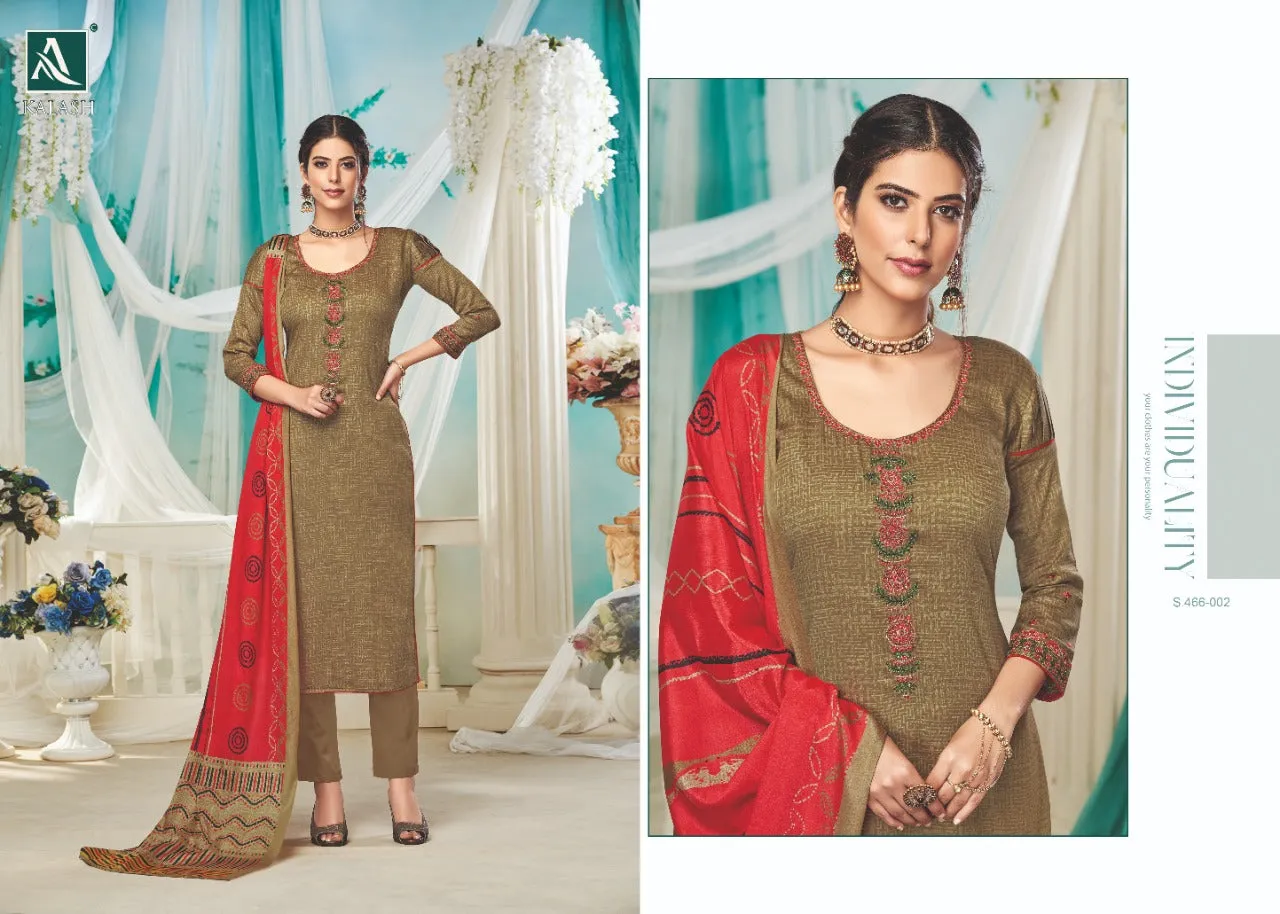 Alok Suits Preseents Kalash Designer Jam Cotton Dress Material
