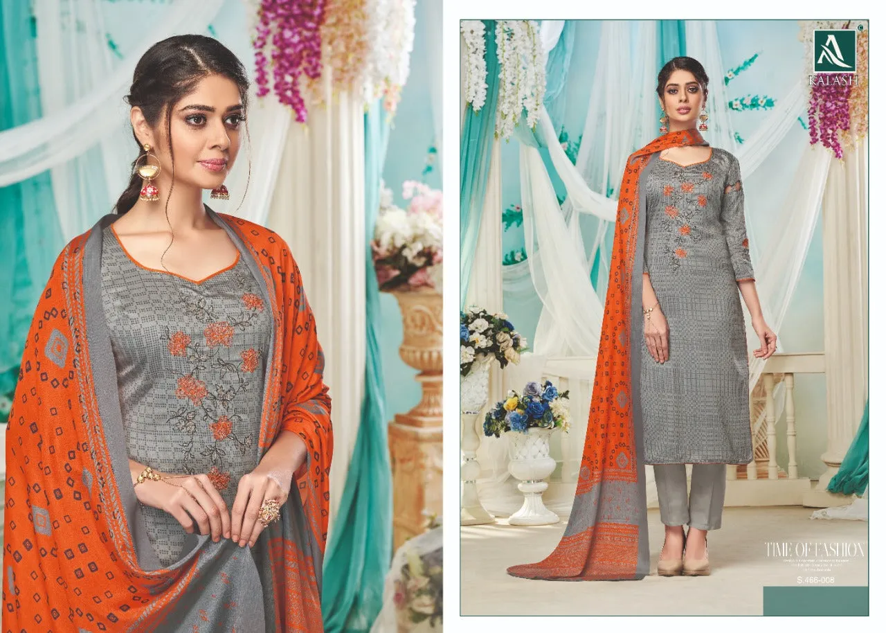Alok Suits Preseents Kalash Designer Jam Cotton Dress Material