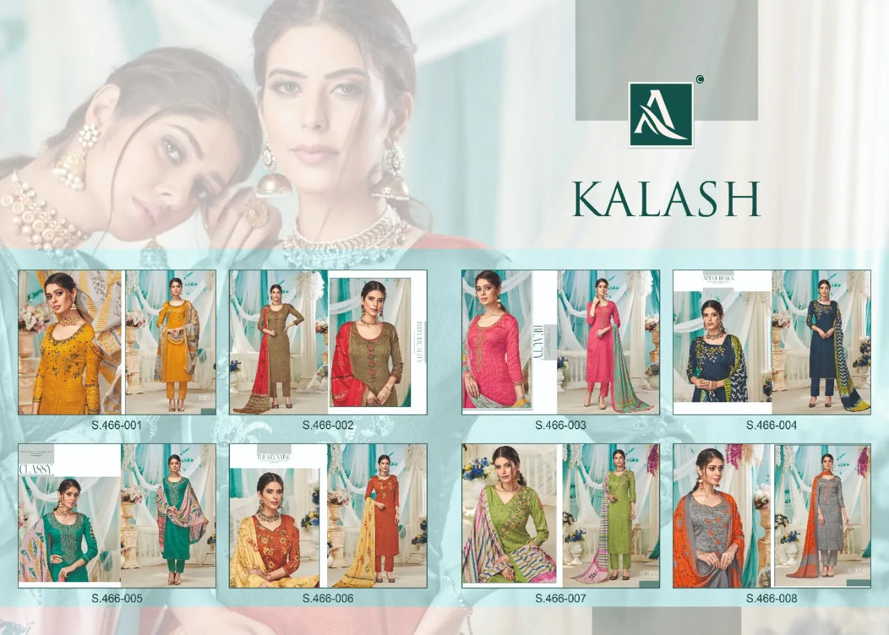 Alok Suits Preseents Kalash Designer Jam Cotton Dress Material