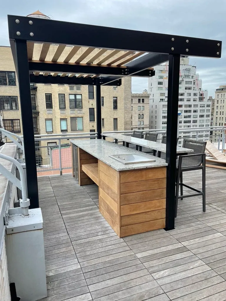 Aluminum Frame Pergola with Wood Purlins KIT