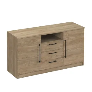 Anson executive credenza unit - barcelona walnut
