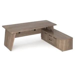 Anson executive desk with panel end legs 2000mm x 1000mm with 1600mm deep return