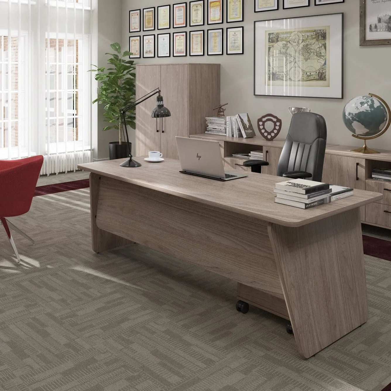 Anson executive desk with panel end legs 2000mm x 1000mm with modesty panel