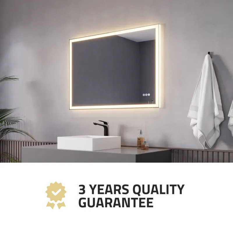 ANZZI 27-in. x 39-in. LED Front/Back Lighting Bathroom Mirror with Defogger