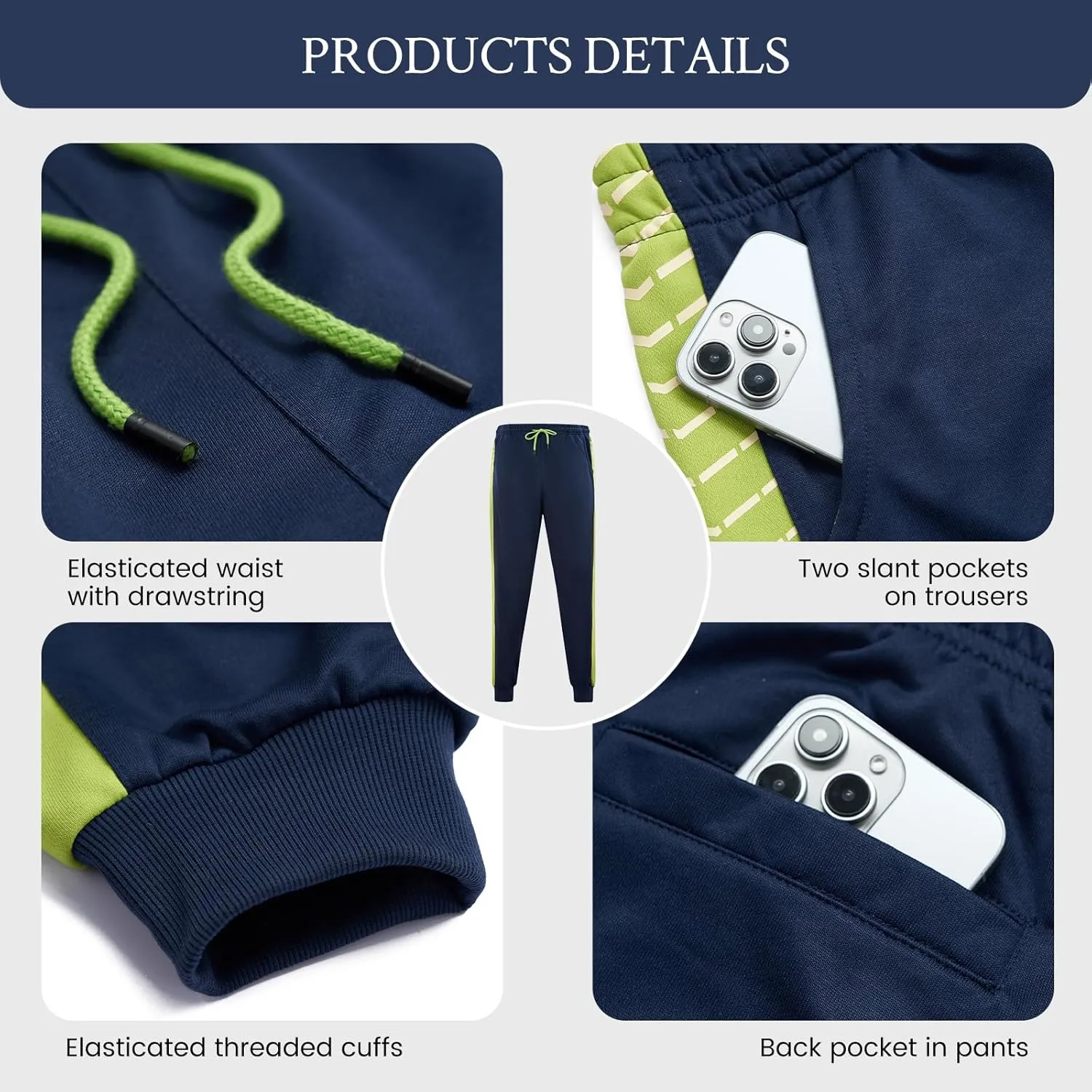 AOTORR Men's Tracksuit 2 Pieces Sweat Suits Casual Full Zip Long Sleeve Outfit Sports Jogging Suits Set