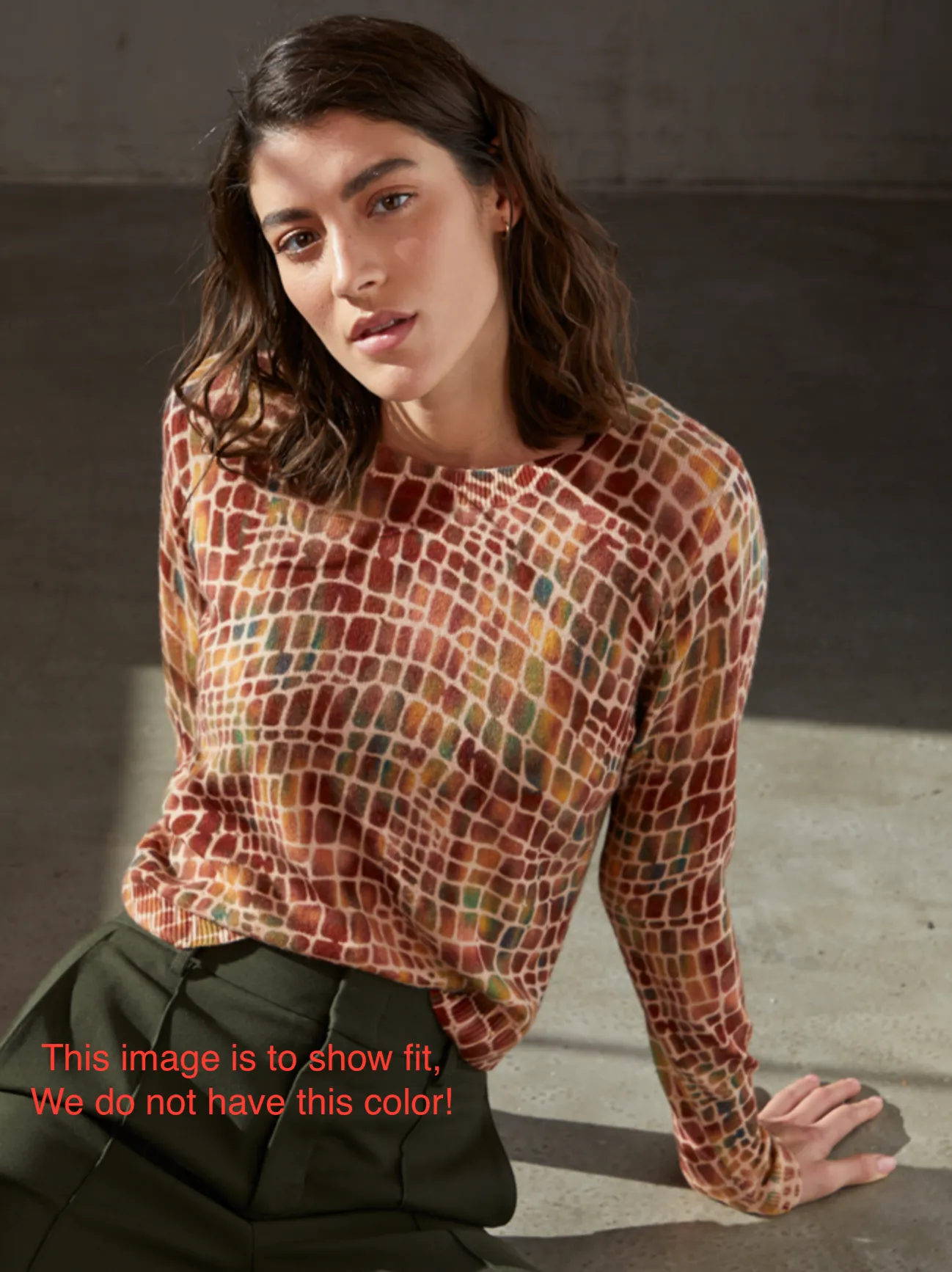 Autumn Cashmere Reptile Crew
