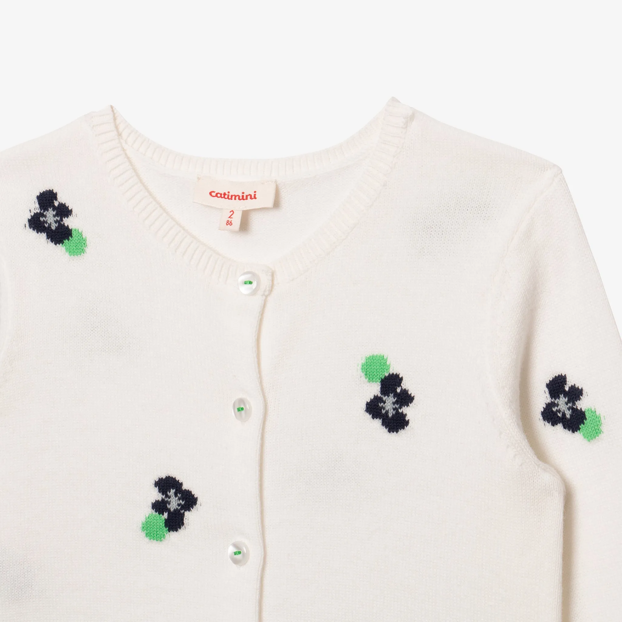 Baby girl flower pop cardigan