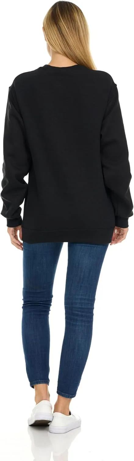 BILLIONHATS 12 Pack Women’s Oversized Crew Neck Sweatshirt, Fleece Lined, Bulk Wholesale Sweatshirts for Charities & Events