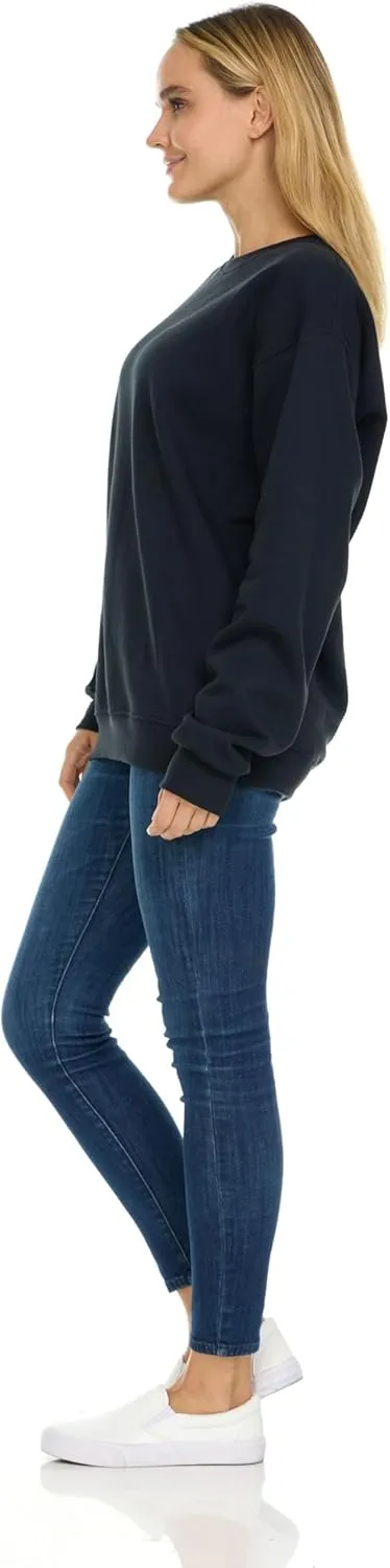 BILLIONHATS 12 Pack Women’s Oversized Crew Neck Sweatshirt, Fleece Lined, Bulk Wholesale Sweatshirts for Charities & Events