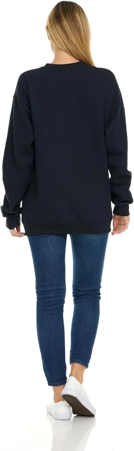 BILLIONHATS 12 Pack Women’s Oversized Crew Neck Sweatshirt, Fleece Lined, Bulk Wholesale Sweatshirts for Charities & Events