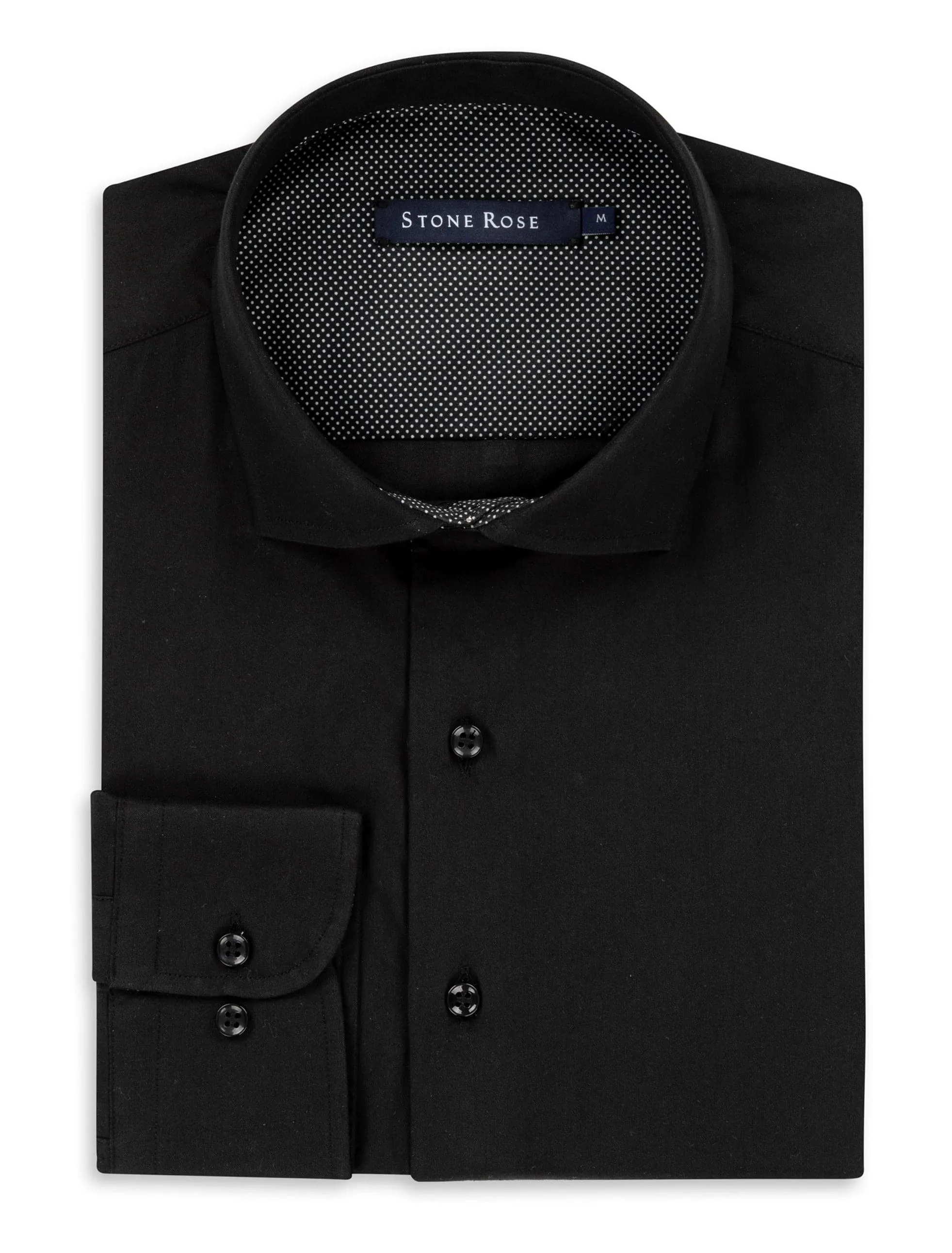 Black Dry Touch Sateen Long Sleeve Shirt