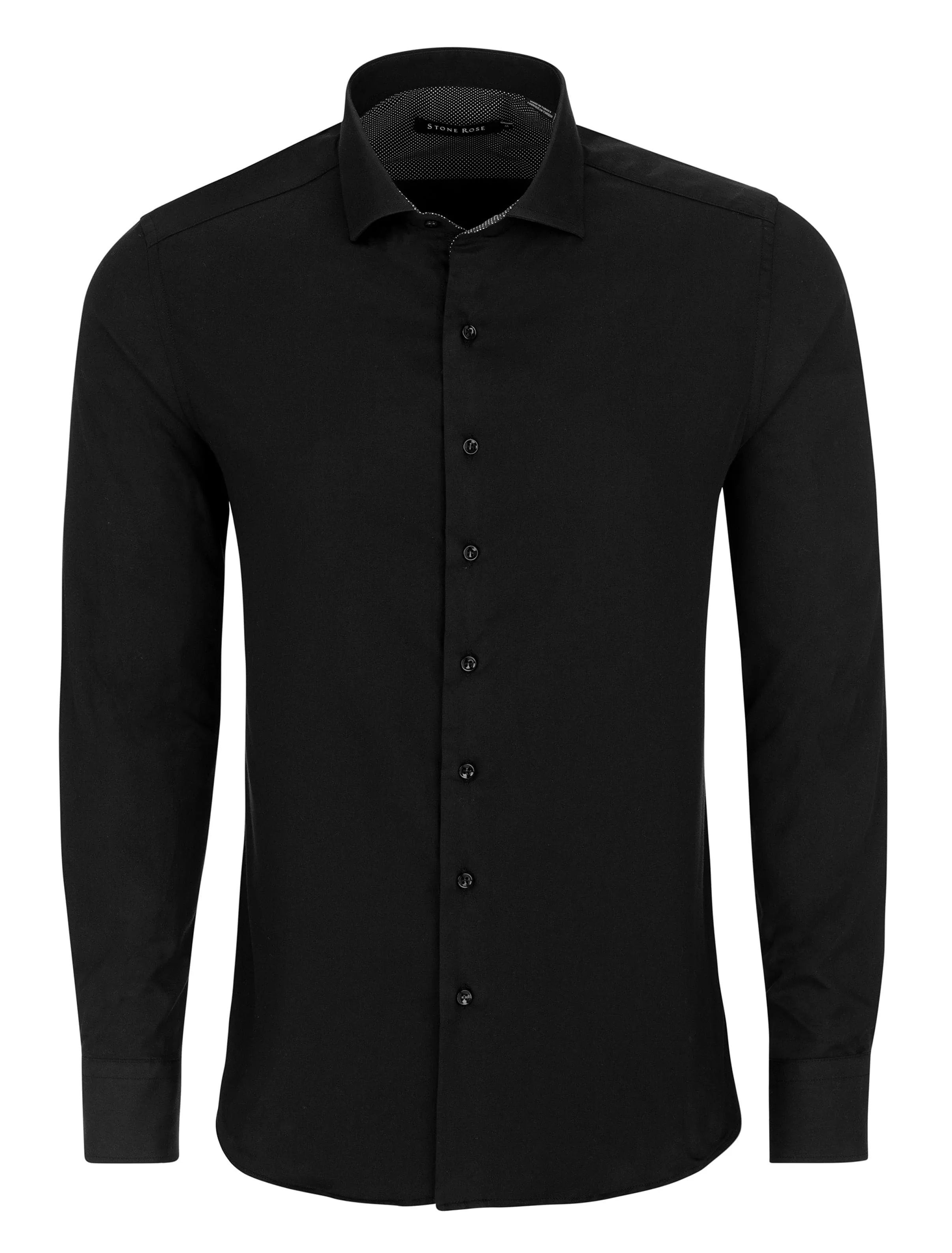 Black Dry Touch Sateen Long Sleeve Shirt
