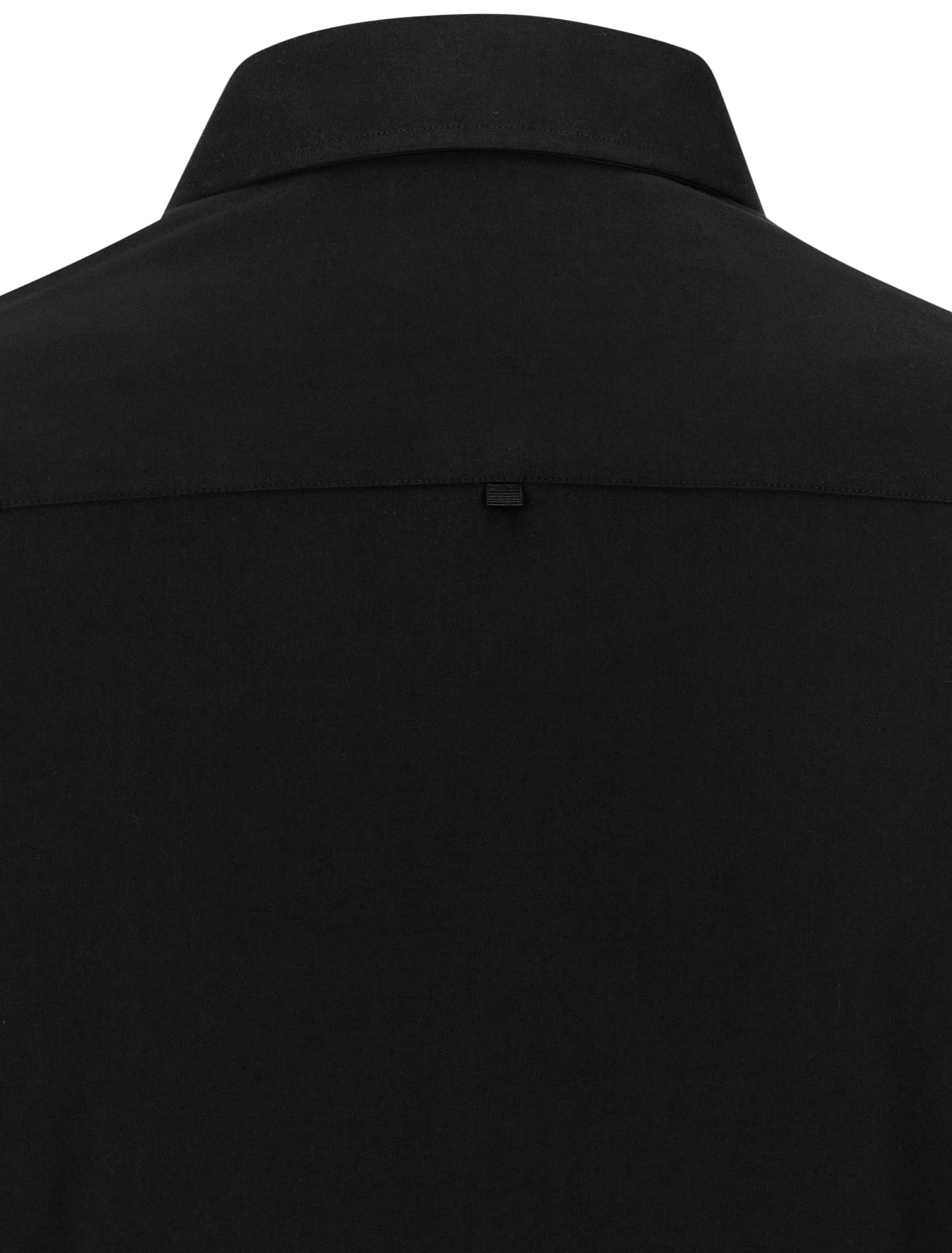 Black Dry Touch Sateen Long Sleeve Shirt
