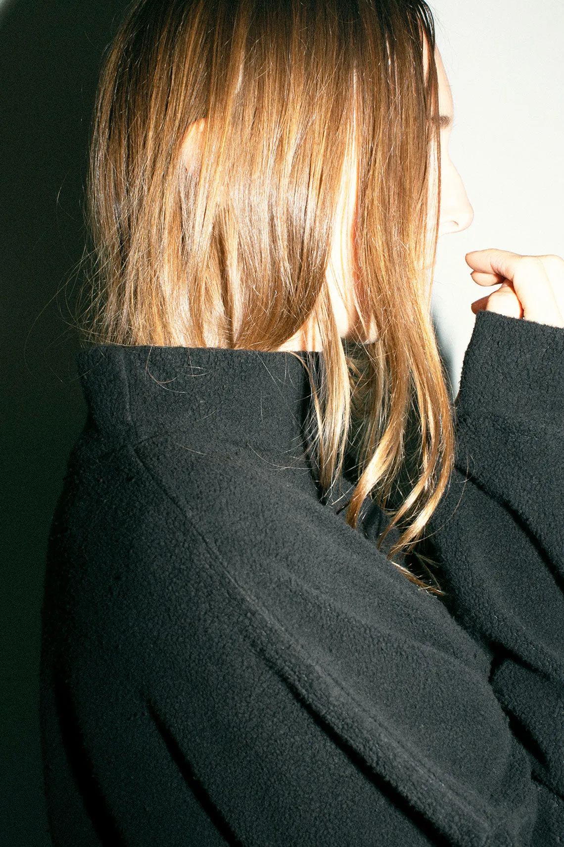 Black George Sherpa Sweatshirt