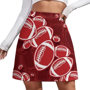 Cartoon Beavers Tree Women's High Waist Stretchy Mini Skirt Elastic Summer Casual Above Knee Basic