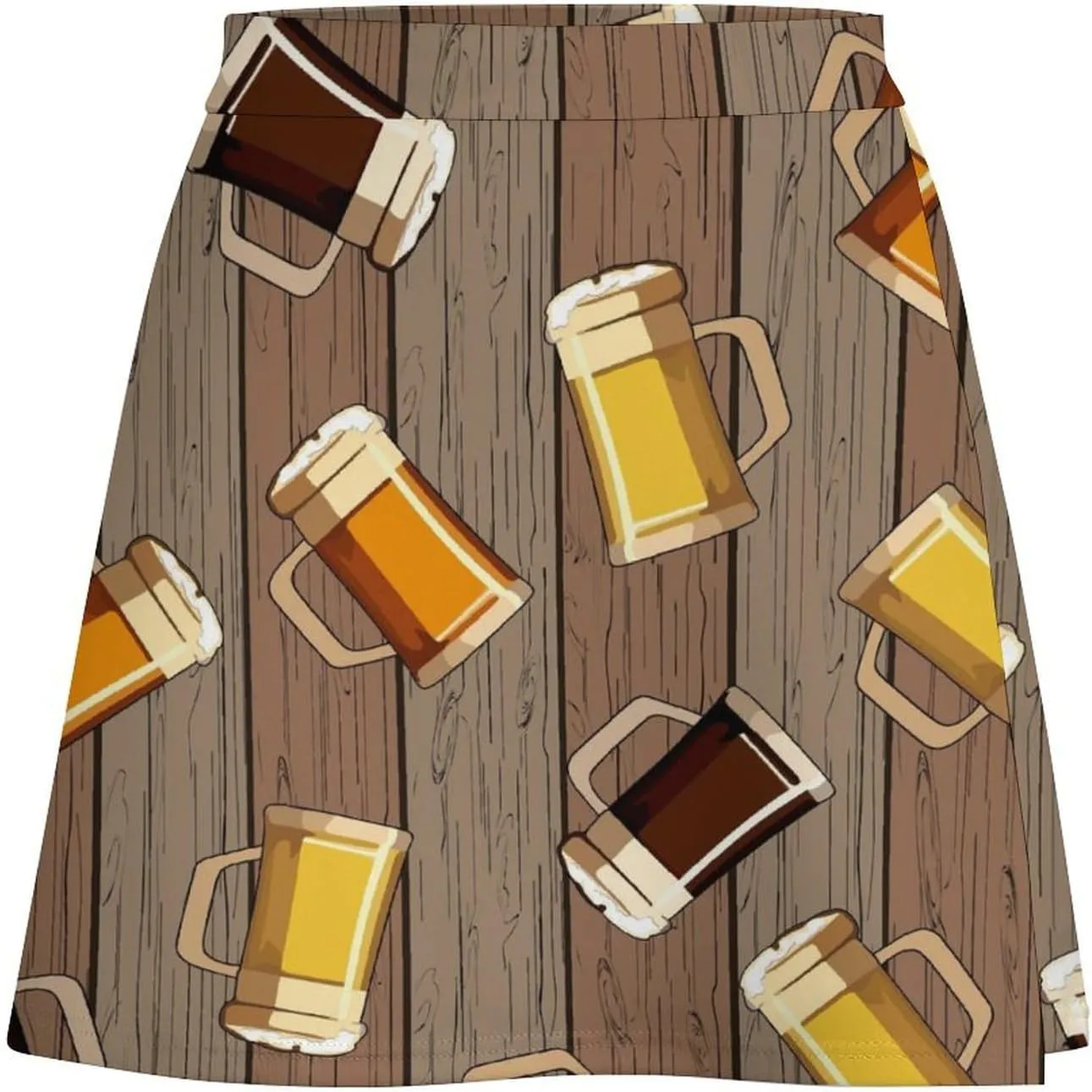 Cartoon Mexican Iguana Lizards Women's High Waist Stretchy Mini Skirt Elastic Summer Casual Above Knee Basic