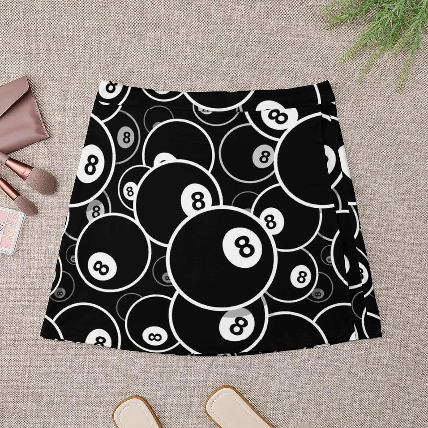 Cartoon Mexican Iguana Lizards Women's High Waist Stretchy Mini Skirt Elastic Summer Casual Above Knee Basic