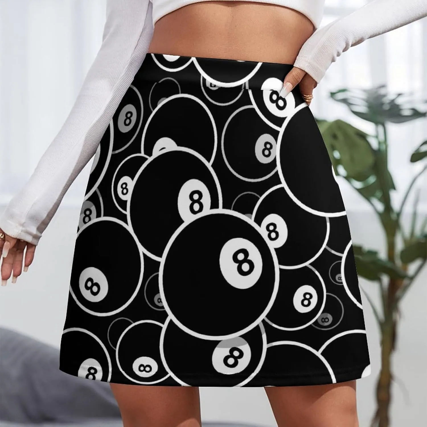 Cartoon Mexican Iguana Lizards Women's High Waist Stretchy Mini Skirt Elastic Summer Casual Above Knee Basic