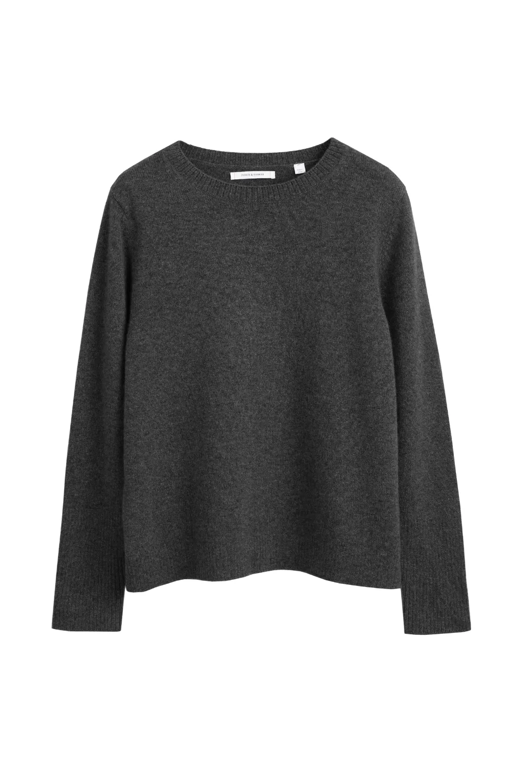 Charcoal Pure Cashmere Boxy Sweater