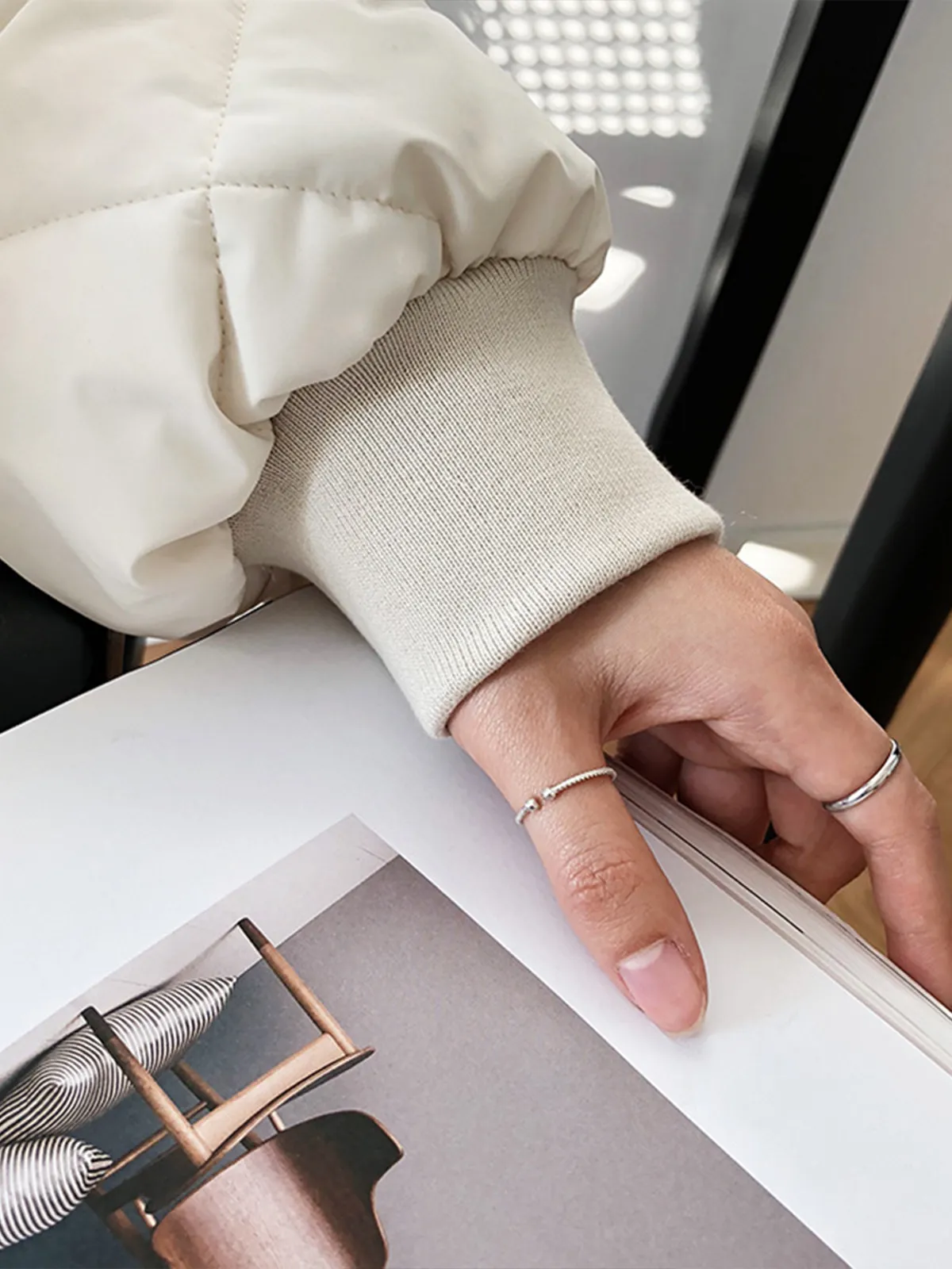 Chicmy-Winter Outfits Christmas Thanksgiving Gift New Year's Eve Outfits Streetwear Fashion Rhombic Button Down Winter Coat