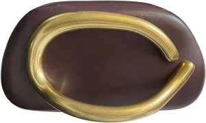 Clutch Purses for Women Gold Metal Evening Clutch Handbag Retro Burgundy Purse Chain Crossbody Bag Chic Party Bag