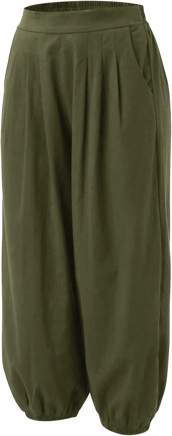 Cotton Linen Palazzo Pants for Women High Waist Loose Trousers Summer Boho Beach Slacks 2025 Solid Baggy Comfy Outfit