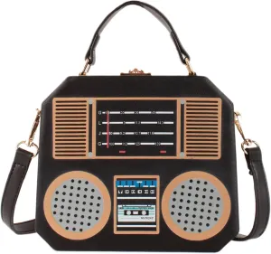 Crystal Inlaid Bling Crossbody Shoulder for Graduation Wedding Party Retro Cassette Evening Clutch Purse