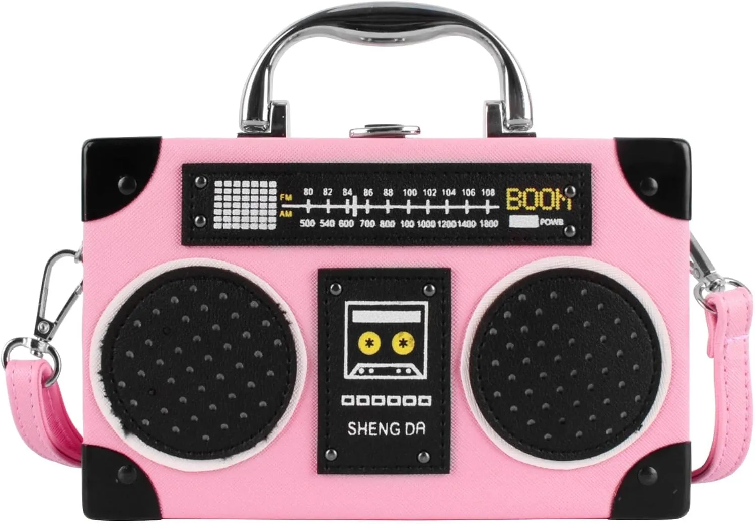 Crystal Inlaid Bling Crossbody Shoulder for Graduation Wedding Party Retro Cassette Evening Clutch Purse