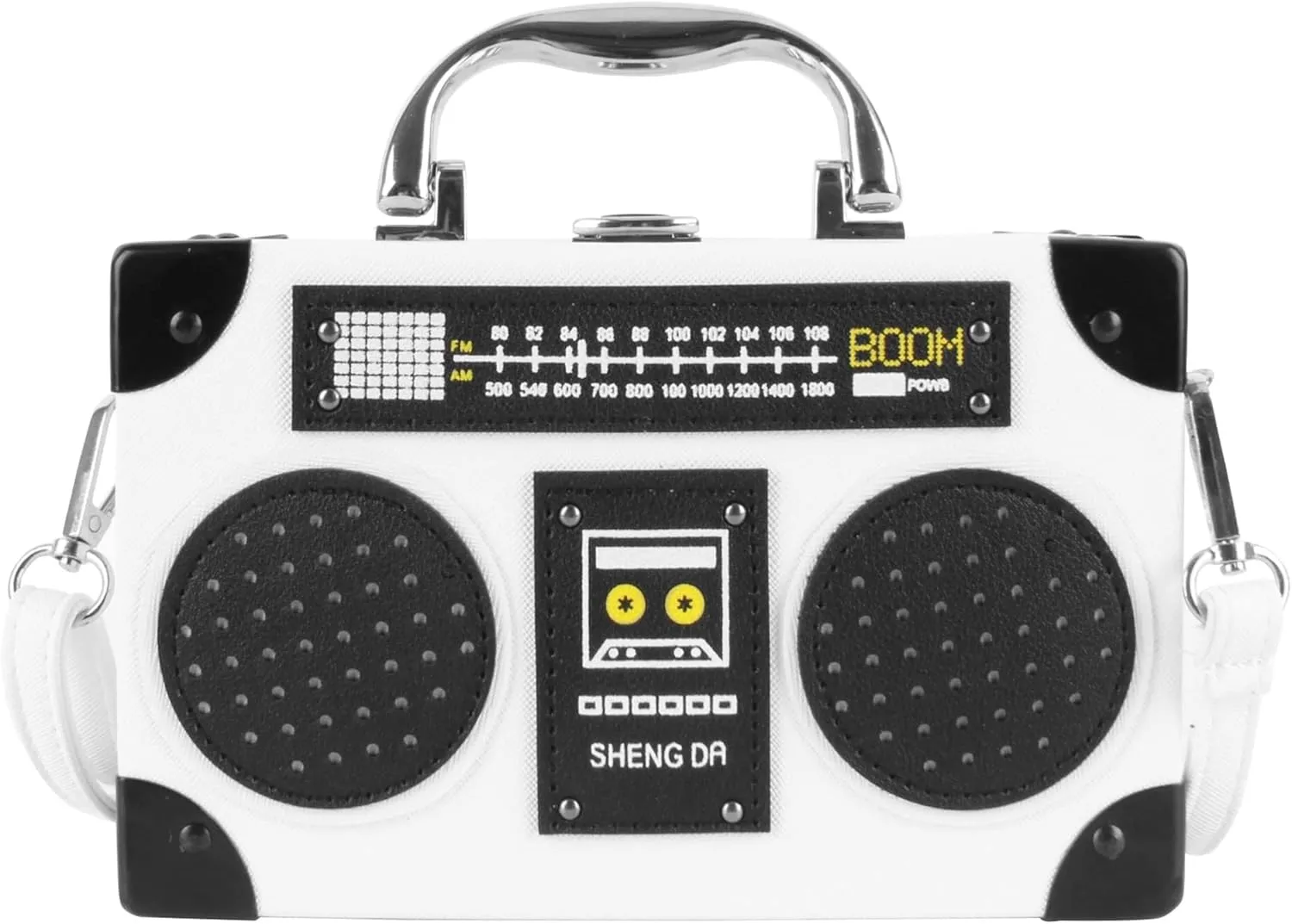 Crystal Inlaid Bling Crossbody Shoulder for Graduation Wedding Party Retro Cassette Evening Clutch Purse