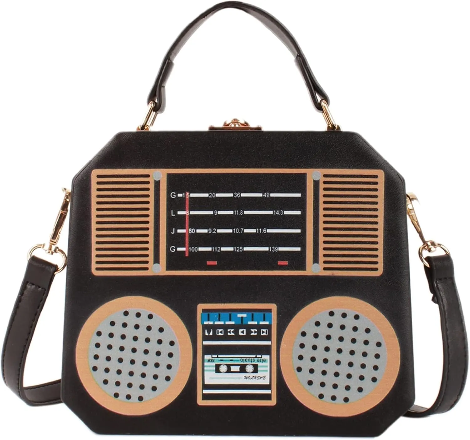 Crystal Inlaid Bling Crossbody Shoulder for Graduation Wedding Party Retro Cassette Evening Clutch Purse