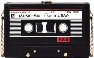 Crystal Inlaid Bling Crossbody Shoulder for Graduation Wedding Party Retro Cassette Evening Clutch Purse