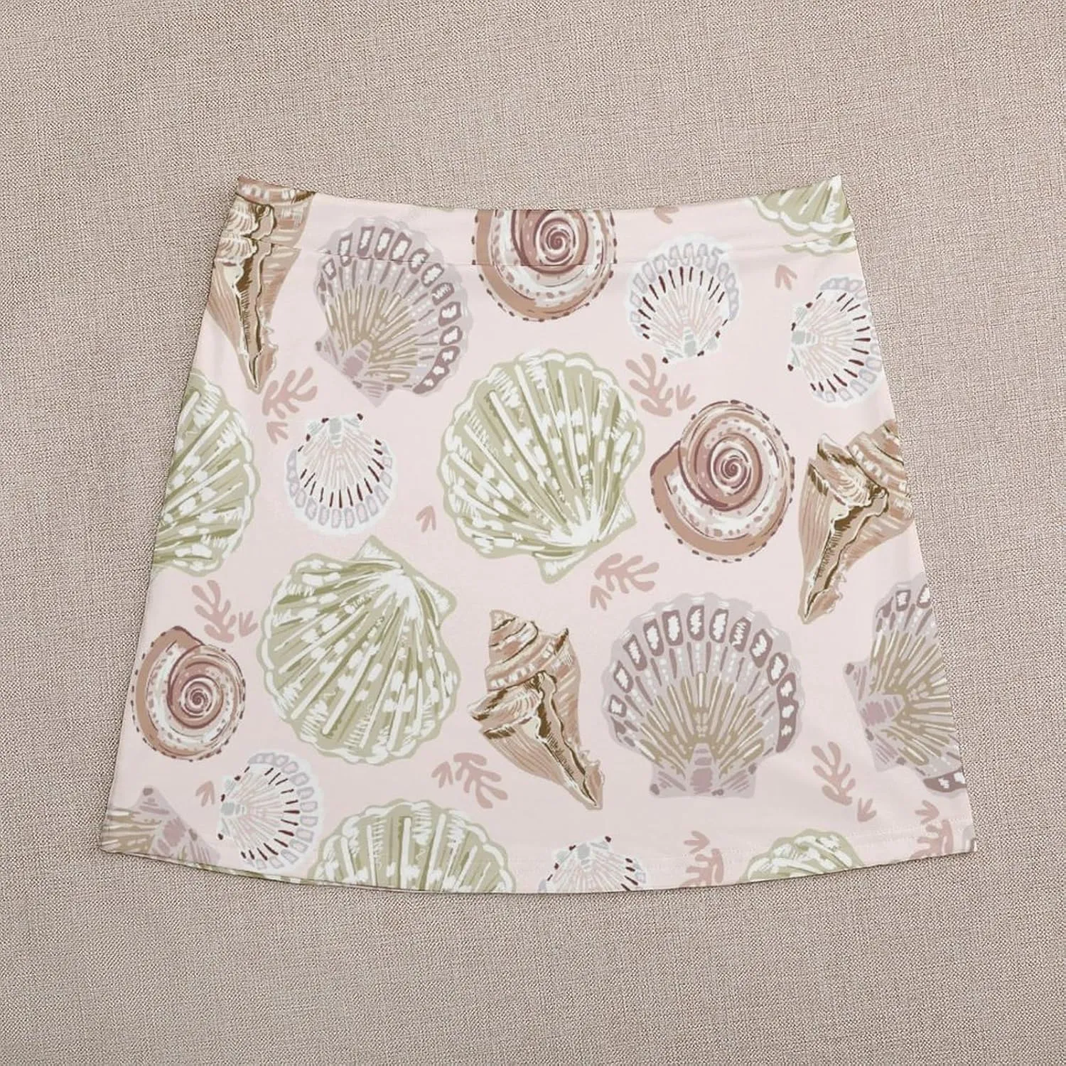 Cute Pink Cowgirl Boot Women's High Waist Stretchy Mini Skirt Elastic Summer Casual Above Knee Basic