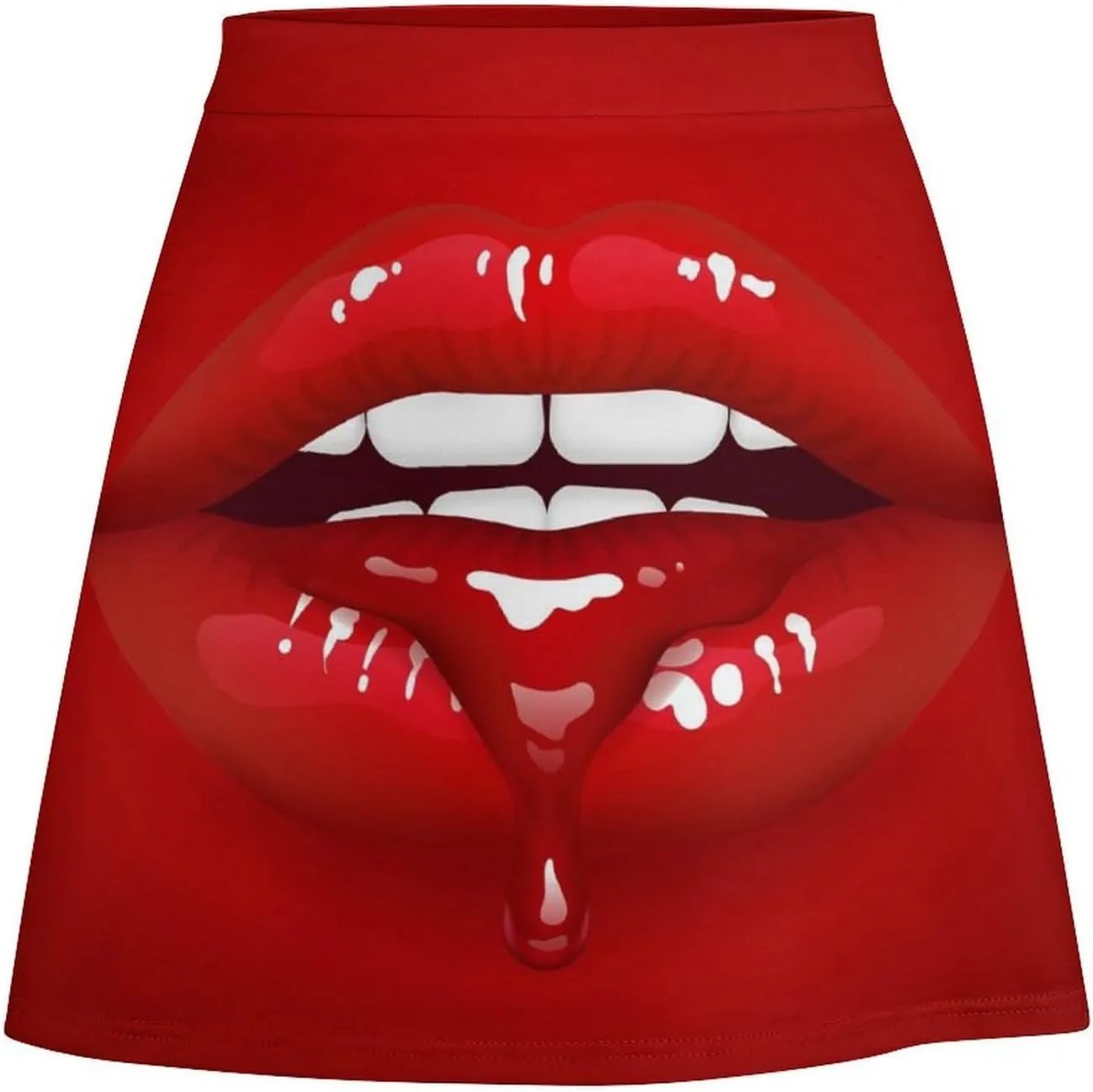 Cute Pink Cowgirl Boot Women's High Waist Stretchy Mini Skirt Elastic Summer Casual Above Knee Basic