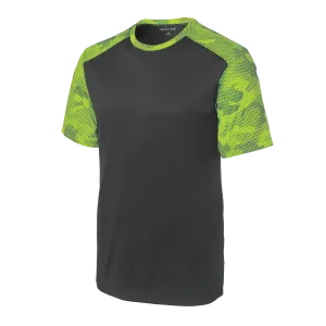 D1622M Mens CamoHex Colorblock Tee