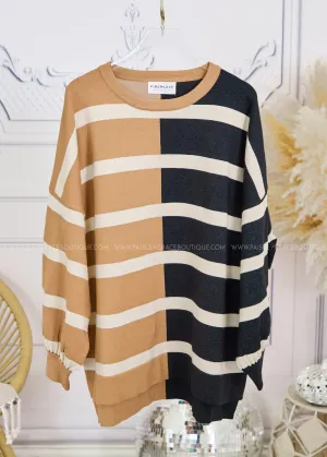 Darling Duo Sweater - Mocha/Black