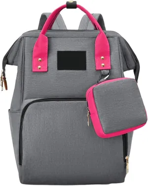 Diaper Bag Backpack Nappy Baby Boys Girls Mommy Tote Multifunction Travel Backpack Maternity Bag Nappy Bag (Grey)