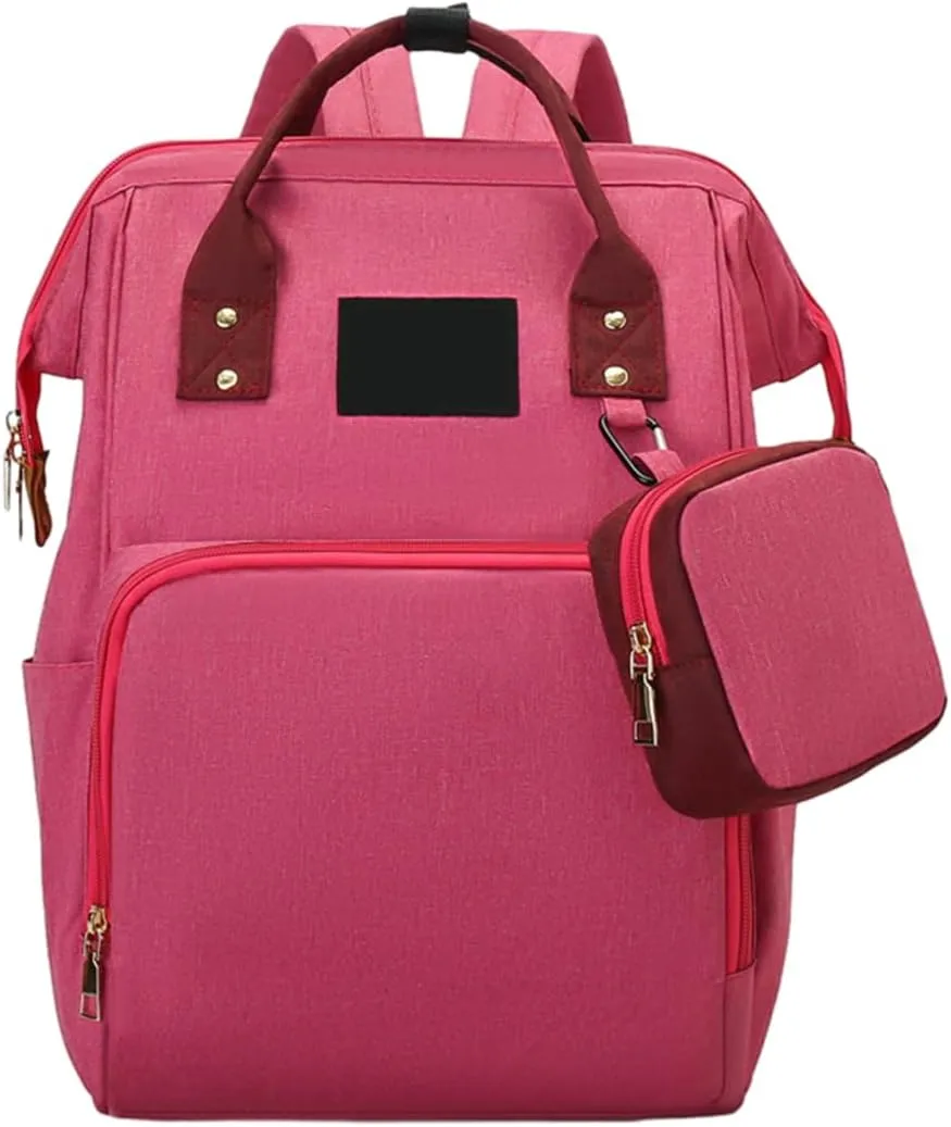 Diaper Bag Backpack Nappy Baby Boys Girls Mommy Tote Multifunction Travel Backpack Maternity Bag Nappy Bag (Pink)