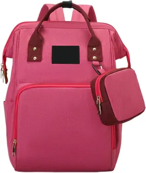 Diaper Bag Backpack Nappy Baby Boys Girls Mommy Tote Multifunction Travel Backpack Maternity Bag Nappy Bag (Pink)