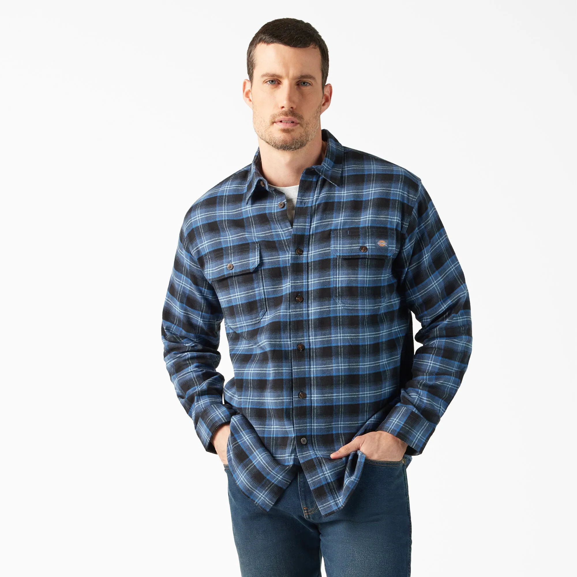 Dickies Men's Flex Long Sleeve Flannel Shirt