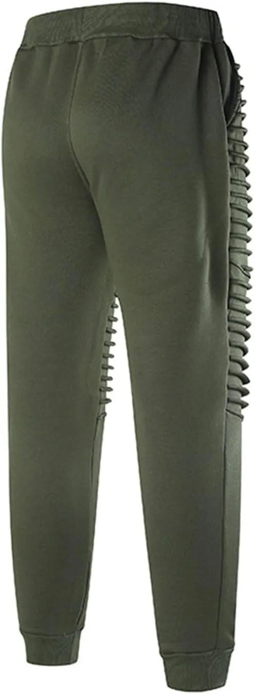 DuDubaby Golf Pants Men's Running Trousers Multi-Pocket Small Feet Slim Tooling Casual Trousers Mens Slim Fit Pants