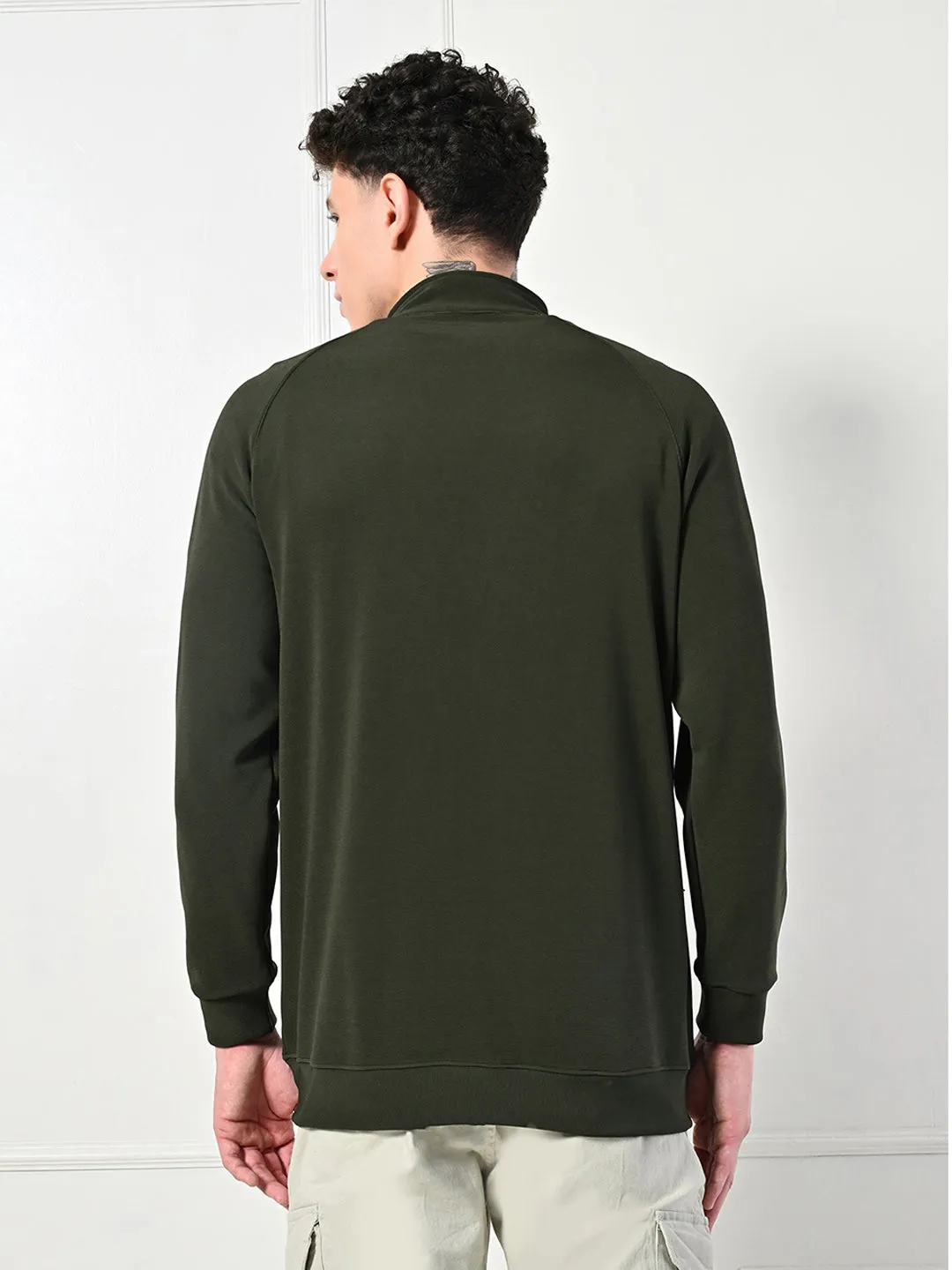 FITINC Stretchable Green Jacket for Men - Gym, Workout, Jogging, Yoga and Sports