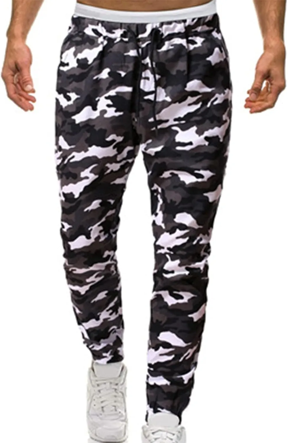 GIERIDUC Mens Cargo Pants Sweatpants Mens Lightweight Cotton Cargo Pants Waist Compression for Men High Waisted Scrub Pants