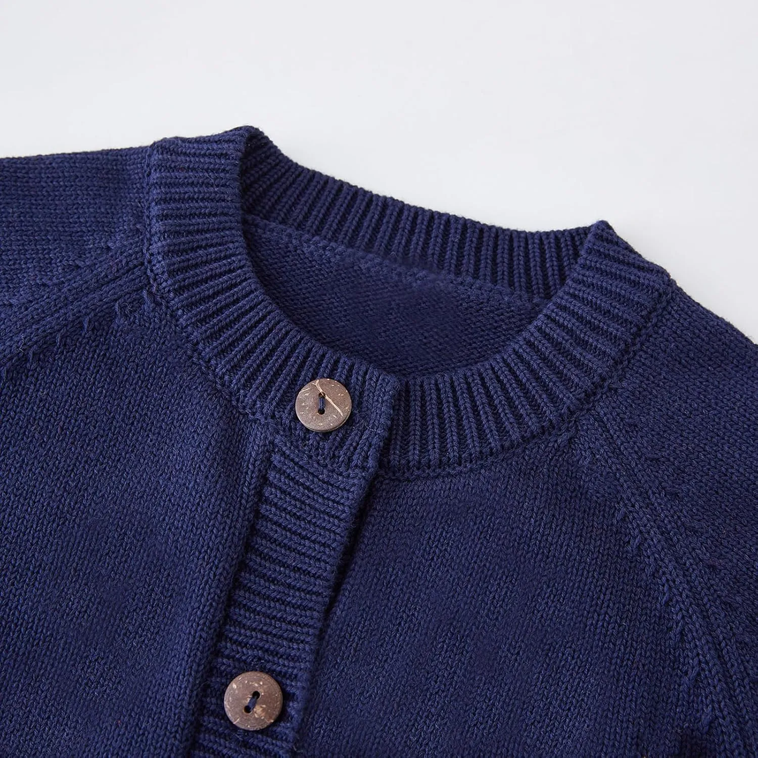 Girls Cardigan Sweater Boys Long Sleeve School Uniforms Toddler Kids Knit Embroidery Button Jacket Outwear Tops