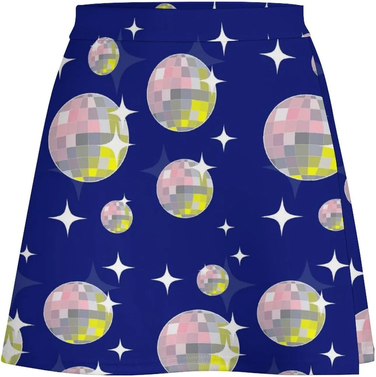Graffiti Colorful Pattern Double Layer Stretchy Bodycon Short Mini Skirt Slim Fit Pencil Elastic Waistband