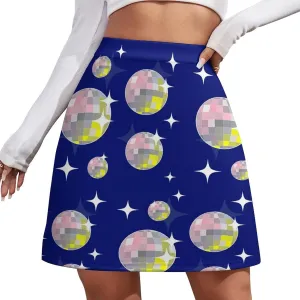 Graffiti Colorful Pattern Double Layer Stretchy Bodycon Short Mini Skirt Slim Fit Pencil Elastic Waistband