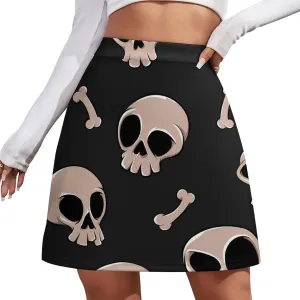 Graffiti Colorful Pattern Double Layer Stretchy Bodycon Short Mini Skirt Slim Fit Pencil Elastic Waistband